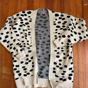 Miami Black and White Knit Sweater